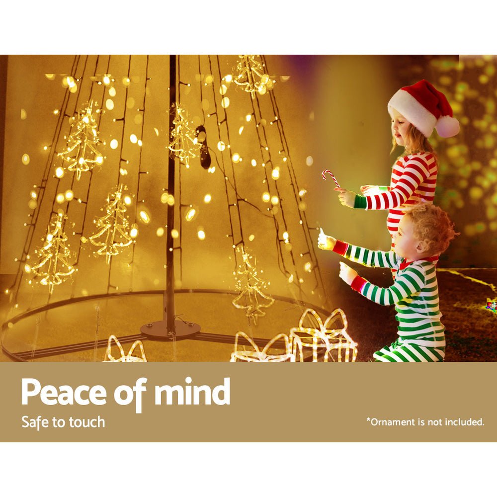 Christmas Tree 2.1M 264 LED Xmas Trees Solar Power Warm White-Occasions > Christmas-Dropli